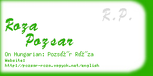 roza pozsar business card